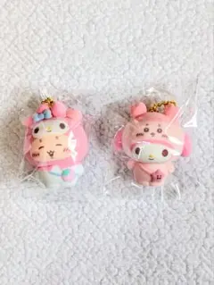 ちいかわ×サンリオ シークレットフロッキーマスコットチャーム(古本屋/マイメロ)