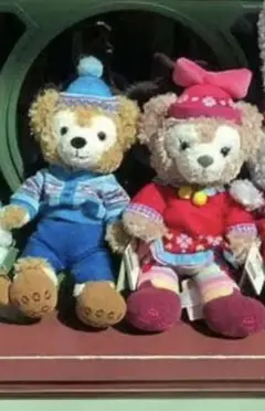 香港ディズニー　ダッフィー　シェリーメイ　ぬいぐるみ SS フレンズ