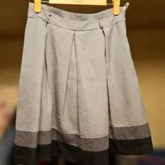 プリーツフレアスカート 3色切り替え