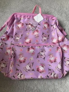 新品タグ付き　マイメロディ　クロミ　ピンク×パープル　がま口　リュックのサムネイル