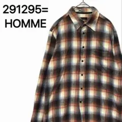 【291295=HOMME】 長袖 ネルシャツ オンブレチェック カジュアルのサムネイル