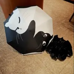 日傘 コンパクト 折りたたみ 猫 キャット 晴雨兼用 新品