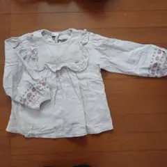 SERAPH 薄いピンク フリル 長袖シャツ 120