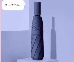 ダークブルー　折りたたみ傘　自動開閉　晴雨