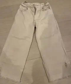 ZARA Girlsベージュ ストレートジーンズ11/12
