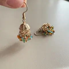 最安値　新品　ヴィンテージ風　宮廷風　ビーズ　タッセル　ピアス　イヤリング