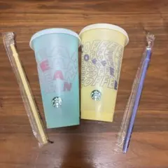 2025 ミステリー カラーチェンジング リユーザブル コールドカップ 2セット