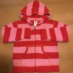 kashwére フリースジャケット 6-7Y 赤ピンク