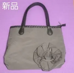 【新品】花モチーフ ナイロントートバッグ
