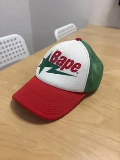 A BATHING APE Bape メッシュキャップ 赤緑白のサムネイル