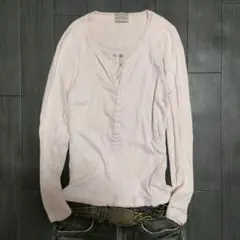 archive y2k NICOLE リブ ダブルヘンリーネック l/s tee