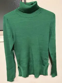 LANVIN en Bleu 緑 タートルネック セーター 38