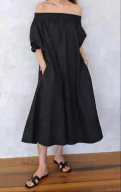 AKTE 七分袖 オフショルダー ワンピースのサムネイル