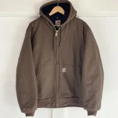 Lサイズ USA製 Carhartt ダック アクティブジャケット ブラウン