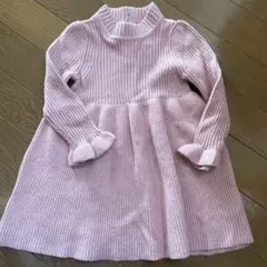 baby GAP ピンク リブ編み ワンピース 12-16ヶ月