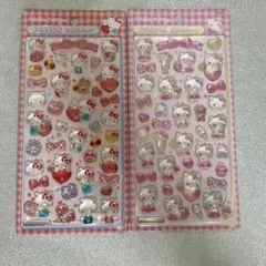 キティ ボンボンドロップシール 赤 ピンク 2種類セット 国内正規品