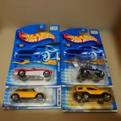 マテル　ホットウィール　4種セット　ミニカー　バンダイのサムネイル