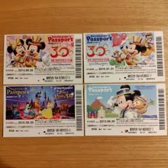 東京ディズニーリゾート 使用済みチケット 4枚セット　2013〜2015年