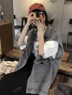 《最終値下げ》デニム　ベスト