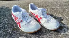 ASICS スポーツシューズ ホワイト/レッド