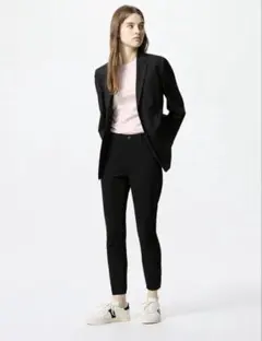 UNIQLO ウルトラストレッチクロップドレギンスパンツ　L ブラック