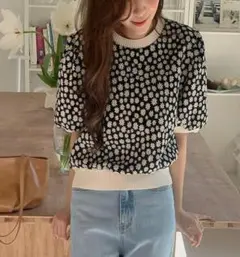 【ラス２色】大きいサイズ　レディース　トップス　半袖　花柄