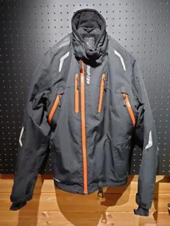 SKIDOOスノーモービル 防水ジャケット ブラック/オレンジ