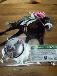 ダービー馬列伝くじ ナリタブライアン アクリルスタンド 缶バッジ あたり賞