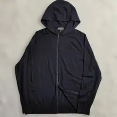 訳あり美品エンポリオアルマーニ XXL 希少 メリノウール ニットパーカー 紺