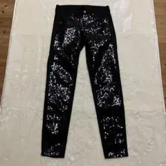 H＆M　エイチアンドエム　前面スパンコール　黒パンツ　165/72A
