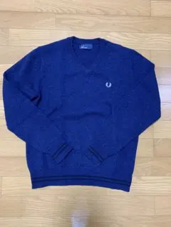 FRED PERRY ネイビー Vネックセーター S