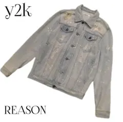 00s y2k Archive REASON　ダメージ加工　デニムジャケット