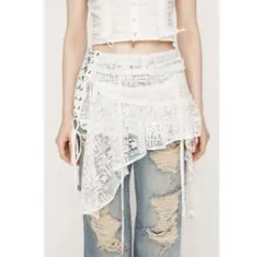 SLY LACE UP ASYMMETRY SKIRT BELT