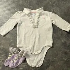 Ralph Lauren フリル付きポロシャツ 9M 新品靴下付き