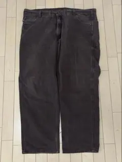 G*S様 カーハート ペインターパンツ 刺繍 革パッチ ブラウン 44×29