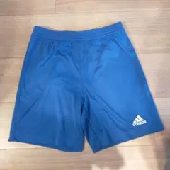 adidas 青 サッカートレーニングパンツ　ハーフパンツ J150