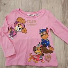 H&M パウパトロール 長袖トップス ロンT　ピンク　スカイ　100センチ