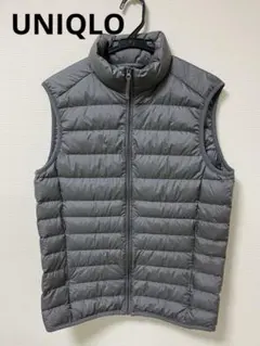 美品【ユニクロ】メンズ　ウルトラライトダウン コンパクト ベスト S グレー