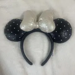 ミッキー風カチューシャ ブラック・シルバー