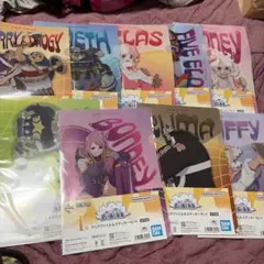 ワンピース 一番くじ I賞 クリアファイル＆ステッカーセット 9点セット