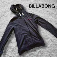 【ビラボン BILLABONG】メンズ ジップパーカー 黒L 波ロゴ