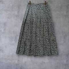 a2120【アースミュージックアンドエコロジー】ロングスカート 花柄 F