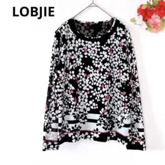 新品・タグ付き】LOBJIE ジュニアー 重ね着風花柄チュニック ブラウス 