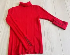 ✴︎赤 タートルネック ニット セーター サイズ38✴︎