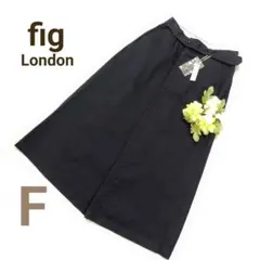 【新品】fig London フィグロンドン　コットンスカート　ネイビーのサムネイル