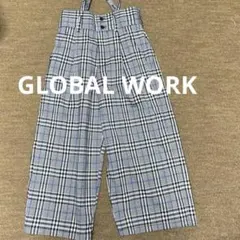 グローバルワーク　チェック柄ワイドパンツ XXLサイズ