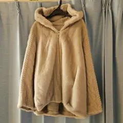 スコットクラブ フード付きベージュファーコート 新品未使用梱包送料込み価格