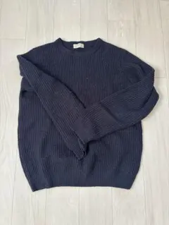 BACK NUMBER ダークネイビー ニットセーター L