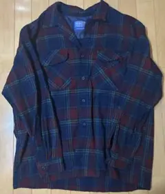 70s【USA製】ペンドルトン ボードシャツ L ウールシャツ