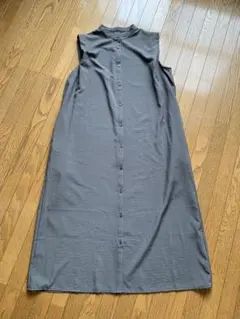 【新品】　REOR MATCH ノースリーブシャツワンピース ジレ　L